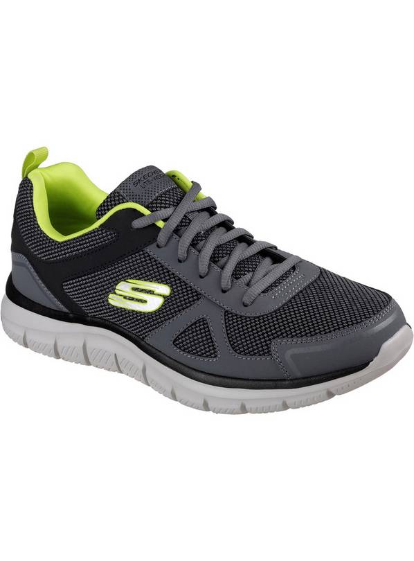 SKECHERS Track Bucolo Sport Shoes Charcoal And Lime 11